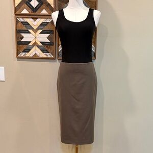 Ralph Lauren Collection Brown Merino Wool Pencil Skirt size 2